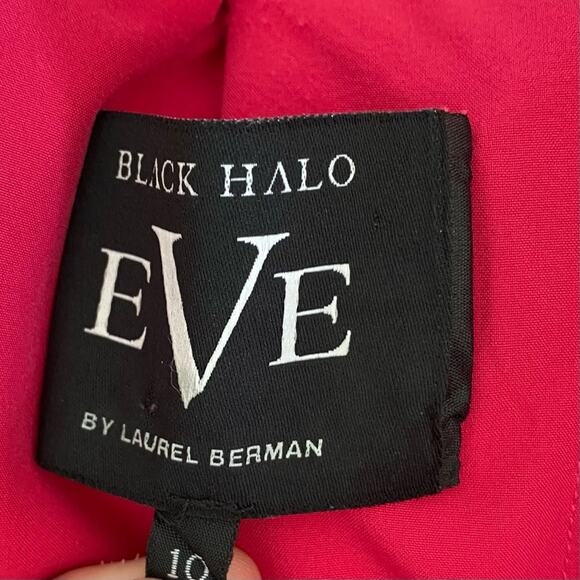 Black Halo Laurel Berman Allysandro Pink Sheath Strapless Dress size 10 - Picture 7 of 8